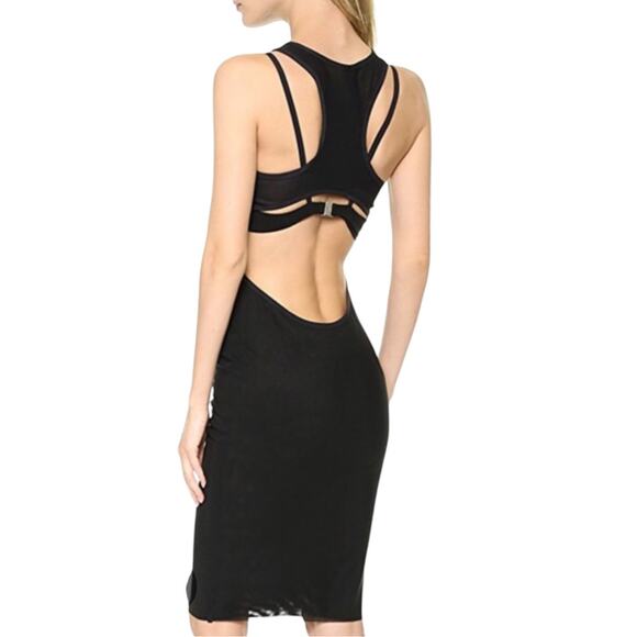 Bec & Bridge Kathy Sexy Mesh Cut Out Black Midi Body Dress Size 4 Semi Sheer - Picture 6 of 16